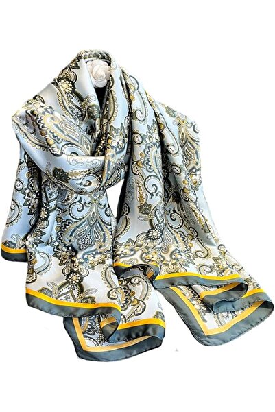 GENERAL Fashion Scarves 100% Satin Silk Scarf Long Lightweight Sunscreen Shaw...