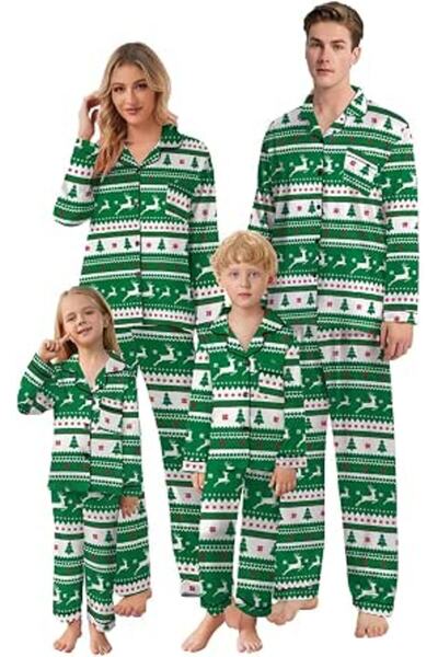 GENERAL Schbbbta Girls Boys Satin Pajamas Set, 2Piece Silk Nightwear Button-D...