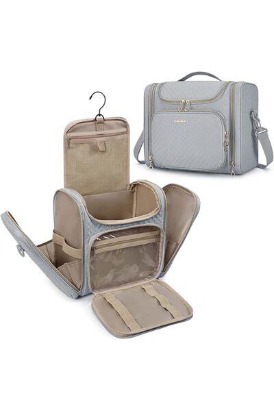 BAGSMART Toiletry Bag, Travel Toiletry Bag for Women, Water-resistant Cosmeti...