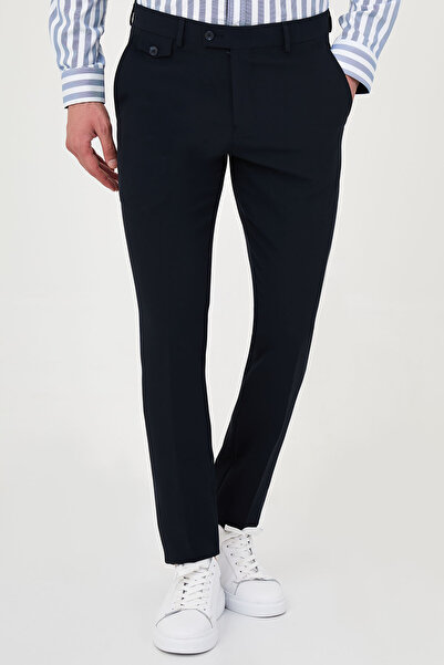 Mcr Straight Super Slim Fit Men's Trousers Navy Blue - 38383.26Y