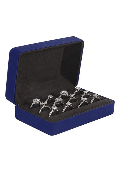 GENERAL Ring Storage Boxes for Multiple Rings, Velvet Compact and Stylish Tra...