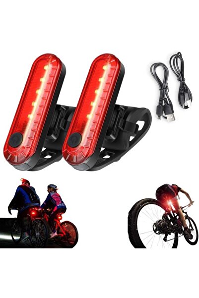 OEM 2 bucăți Stopuri pentru bicicletă - Lumini de avertizare reîncărcabile pr...