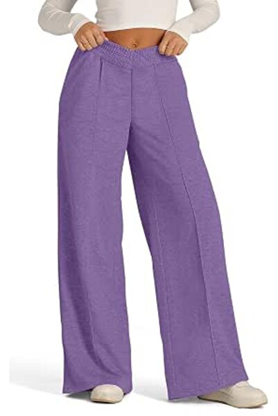 GENERAL onlypuff Women's High Waisted Wide Leg Sweatpants Casual Yoga Jogger ...