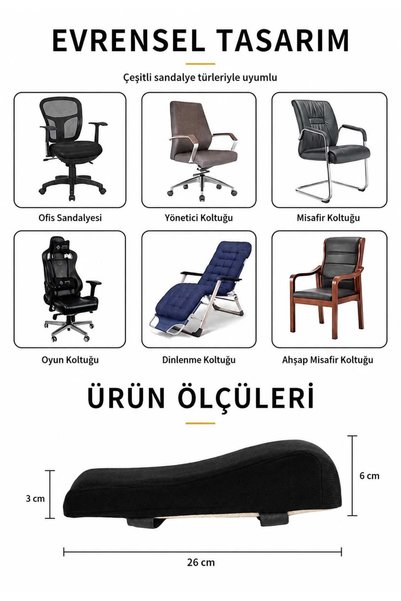 Viscomina Pernă pentru cotieră VİSCO, potrivită pentru scaunul de birou, scaunul de birou, scaunul de studiu, scaunul de birou (se vor trimite 2 bucăți)