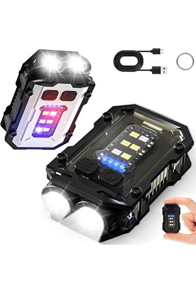 MAKINGTEC Mini Keychain Flashlight with Magnet & Clip, USB C Rechargeable, ED...