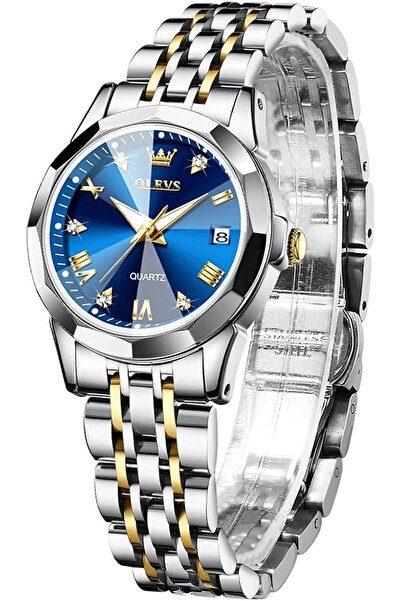 OLEVS Watches for Women Dress Roman Numerals Diamonds Stainless Steel Waterpr...