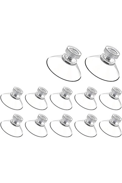 Morvena Picks 12 piulițe transparente cu ventuze - ventuze cu vid - PVC - câr...