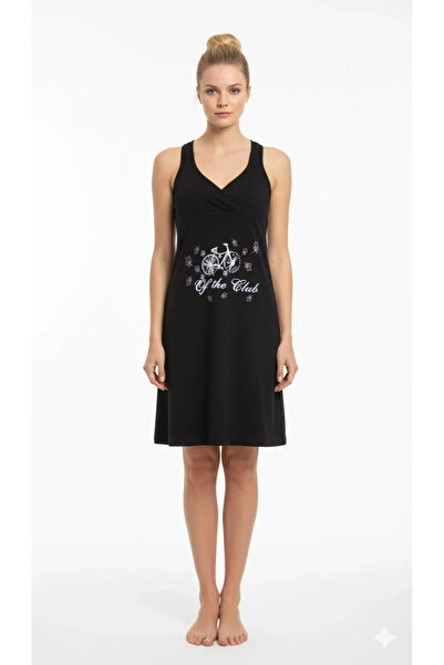 Mariposa Secret 2700 فستان أسود مطبوع