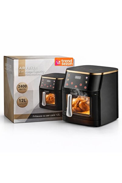 MACVI Friteuză cu aer cald de 12L și 2400W — Gătit rapid și sănătos 🍗 ✨