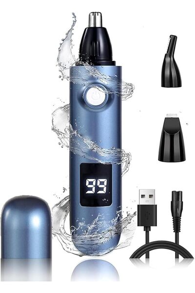 NALACAL Ear and Nose Hair Trimmer with LED Display, USB Rechargeable Nose Tri...