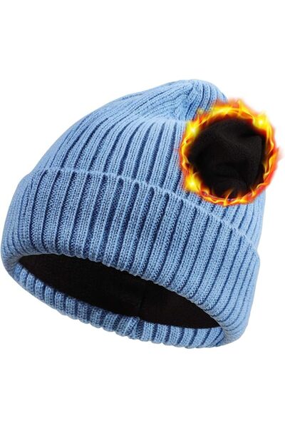 GENERAL Oversize XXL Winter Wool Beanie Hats for Men Women Fleece Lined Beani...