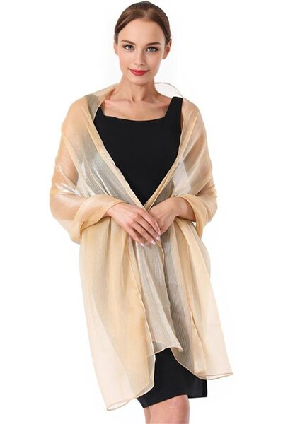 GENERAL Stola Women's Chiffon Scarf Elegant Chiffon Scarf Lightweight Soft Ev...