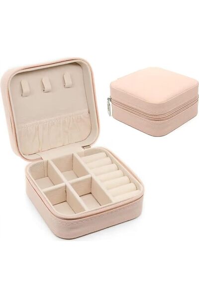 GENERAL Small PU Leather Jewelry Box-Beige