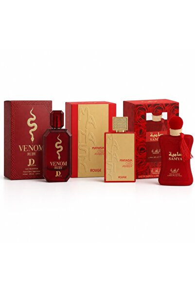 MANASIK Set 3 Parfumuri Arabesti Orientale 3x100 ml – Venom Ruby, Oud Amber R...