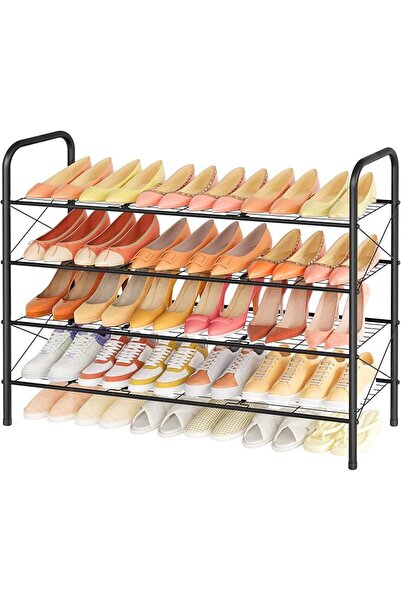 GENERAL Hoctieon 3 Tier Shoe Rack for Closet, Shoe Rack FreeStanding, Shoes S...