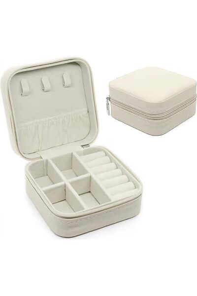 GENERAL Leather Jewelry Box – Compact, Durable PU Leather, Travel-Friendly Je...