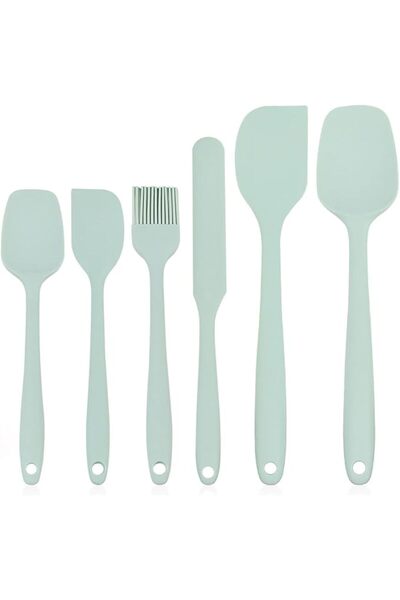 ALMEKAQUZ 6Piece Silicone Spatula Set, Food Grade Kitchen Utensils Set with H...