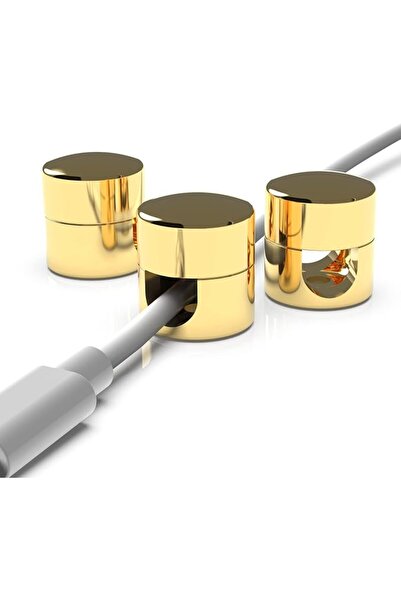ALMEKAQUZ 3 Piece Cable Anchors for Desk Organization Gun Metal Premium Alumi...