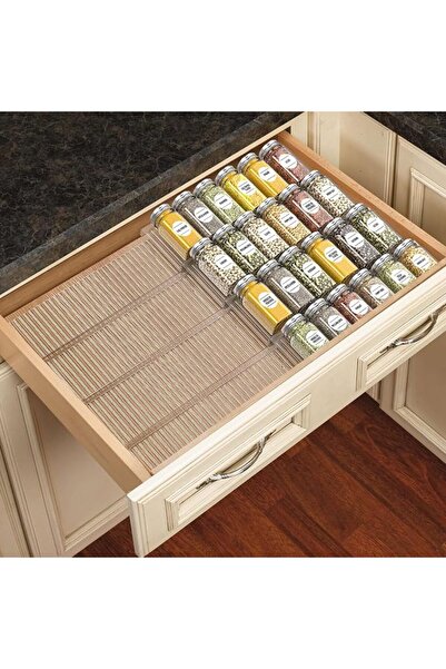NALACAL 4Tier Condiment Drawer Organizer, Acrylic Seasoning Organizer Rack, C...