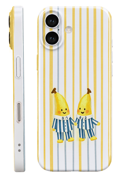 WANNA PROTECT iPhone 16 | Banana Protect Slim Parlak Tam Kaplayan Baskı Kamer...