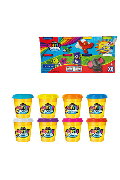 LEXIBOOK Cra-Z-Art Softee Dough - 8 Δοχεία Μαλακής Πλαστελίνης x 113g - Ζωηρά...