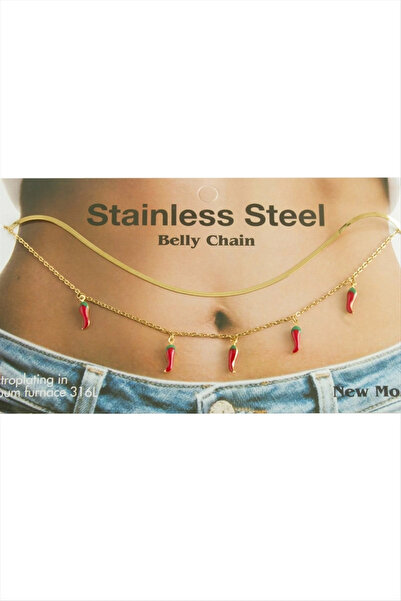 SORA GROUP Biber Mineli Steel Waist Belly Chain