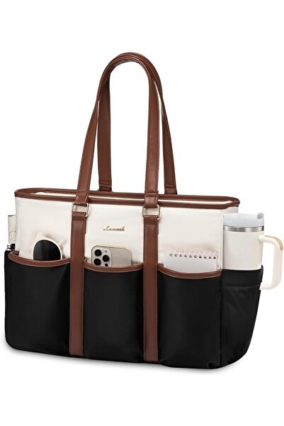 GENERAL Large Utility Tote Bag with Multiple Pockets and Large Cup Holder for...