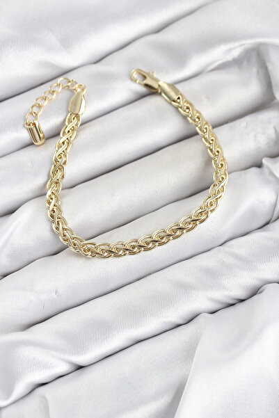 SORA GROUP Cm Singapore Chain Model Gold Color Brass Women's Bracelet