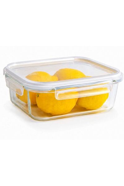 Generic Tempered Glass Rectangle 1.5L – Airtight Food Container with 4-Side L...