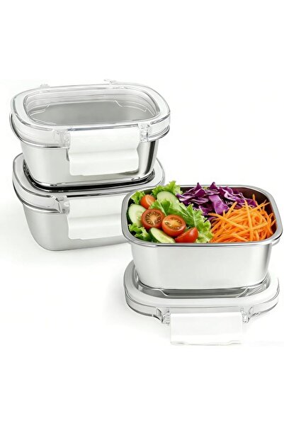 Generic Steel Food Storage Containers with Lids, Leakproof Freezer Safe Porti...