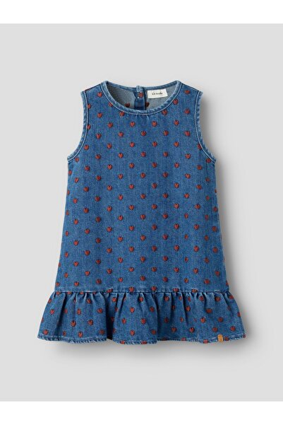 Lil' Atelier Rochie din denim brodată