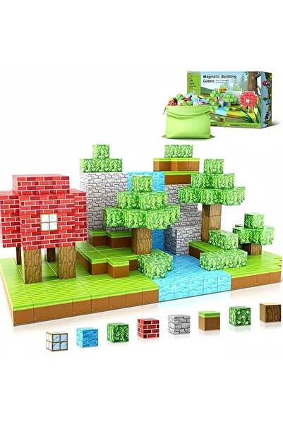 U-HOOME U HOOME Magnetic Blocks-100PCS Grassland Magnetic Building Blocks Set...