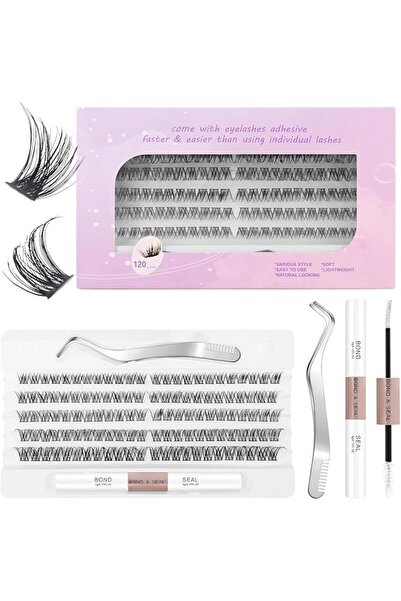 X SPRING Self Adhesive Lash, Individual Cluster Lashes Extension Kit with App...