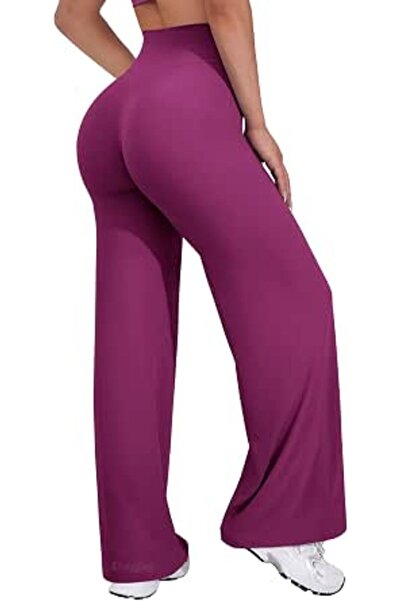 VOYJOY Straight Leggings Bottoms Womens Wide Leg 29"/ 31.5"/33"/35" Pants | H...