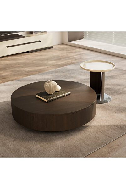 Baytonia 2-Piece Coffee Table Set - Dark Brown and Beige