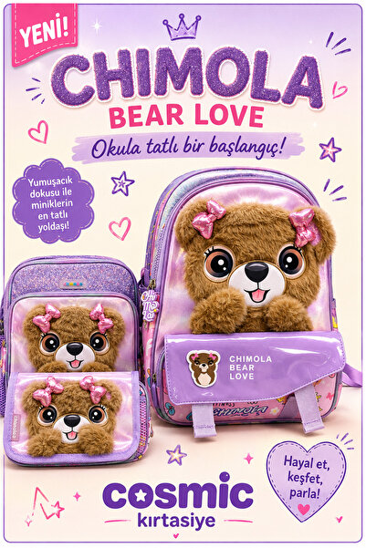 cosmic kırtasiye Chimola School Bag Set Teddy Bear