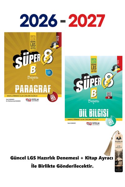 Nitelik Yayınları 8. Sınıf LGS Süper Paragraf - Dil Bilgisi Yeni Nesil B Seri...