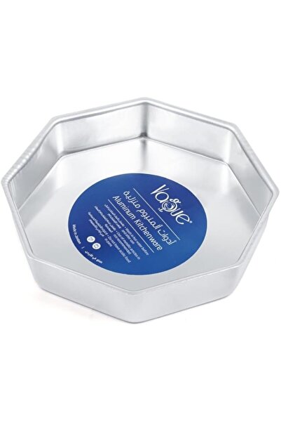 Generic Vague Aluminum Ribbed Cake Pot, 26 cm x 1 mm Size, Silver
