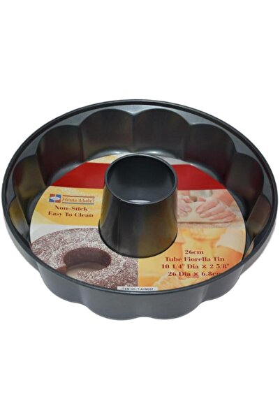 Generic Home Maker Tube Fiorella Cake Pan, 26 cm Diameter, Black