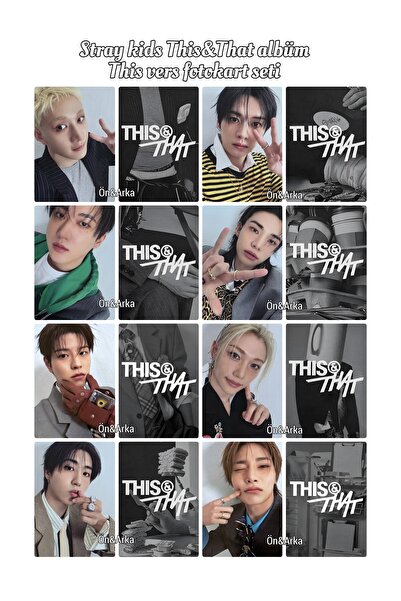Sntay STRAY KIDS FOTOKART SETİ THİS & THAT ALBUM ' This vers ' FOTOKART SETİ