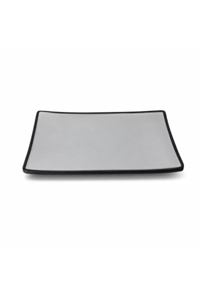 genric Black and Gunmetal Rectangular Melamine Plate 20*13cm