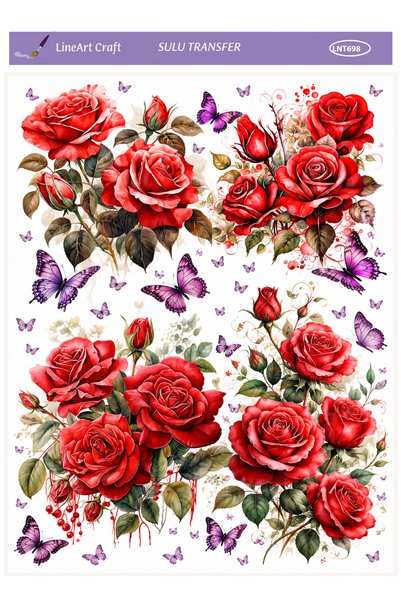 LİNEART Sulu Transfer No:LNT698-25x35cm