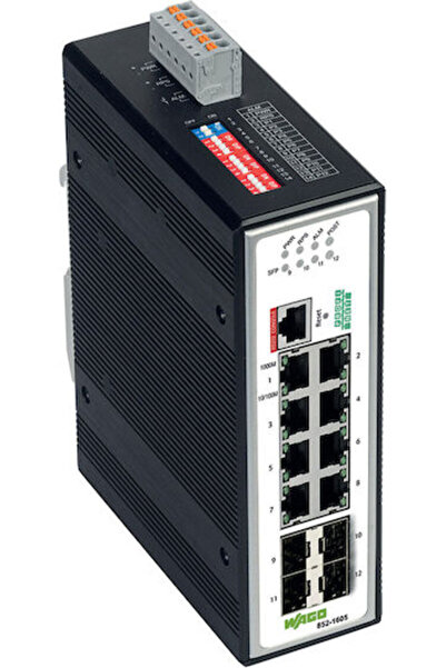 WAGO 852-1605 v1 Διαχειριζόμενος διακόπτης L2 με 8 θύρες Gigabit Ethernet (1G...