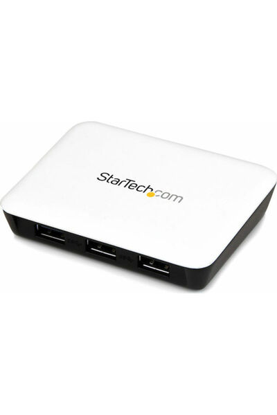 startech Διανομέας USB 4 Θυρών USB 3.0 με σύνδεση USB-A και Ethernet, Λευκό, ...