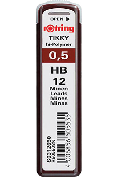 Rotring 12 μύτες μολυβιού Tikky, πάχους 0.5mm, τύπου HB