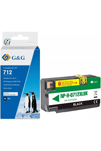 G&G Premium HP 712 Μαύρο Φυσίγγιο 3ed71a HP712