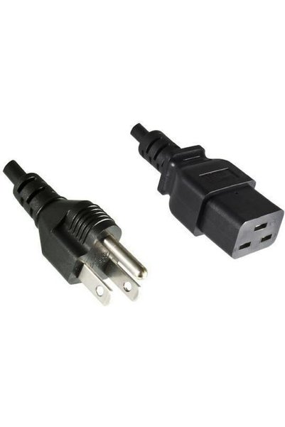 MicroConnect Καλώδιο τροφοδοσίας IEC C19 / Τύπου Β (ΗΠΑ) - IEC C19, 1,8μ, Μαύ...