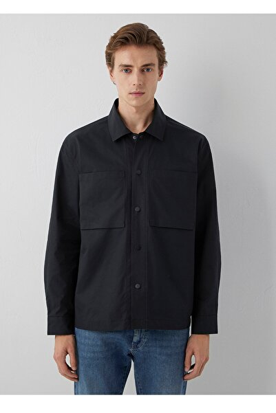 Mavi Satin-Like Loose Fit Shirt with Pocket Details and a Comfortable Cut.