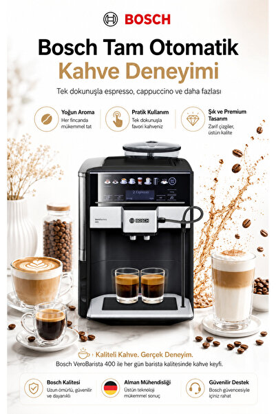 Bosch Tam Otomatik Kahve Makinesi, OneTouch, AromaDouble Shot 1.7 L Su Tankı,...