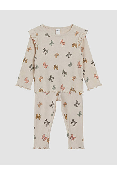 LC Waikiki Sparkling Choices Bow Embroidered Baby Girl Set from Shining Store